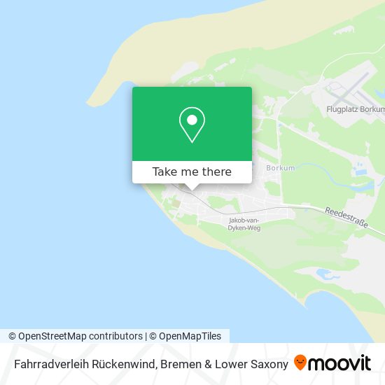 Fahrradverleih Rückenwind map