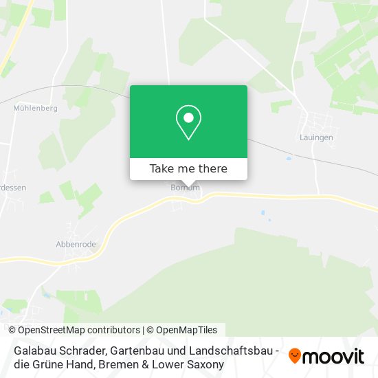 Galabau Schrader, Gartenbau und Landschaftsbau - die Grüne Hand map