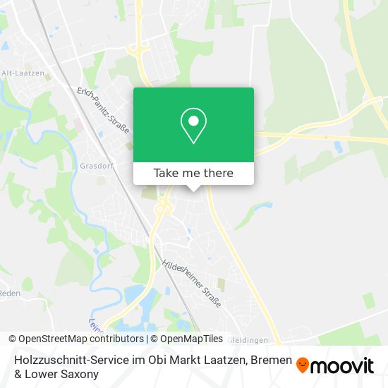 Holzzuschnitt-Service im Obi Markt Laatzen map