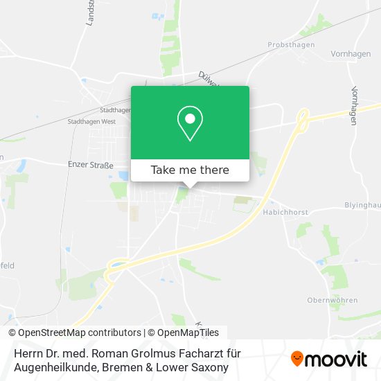 Herrn Dr. med. Roman Grolmus Facharzt für Augenheilkunde map