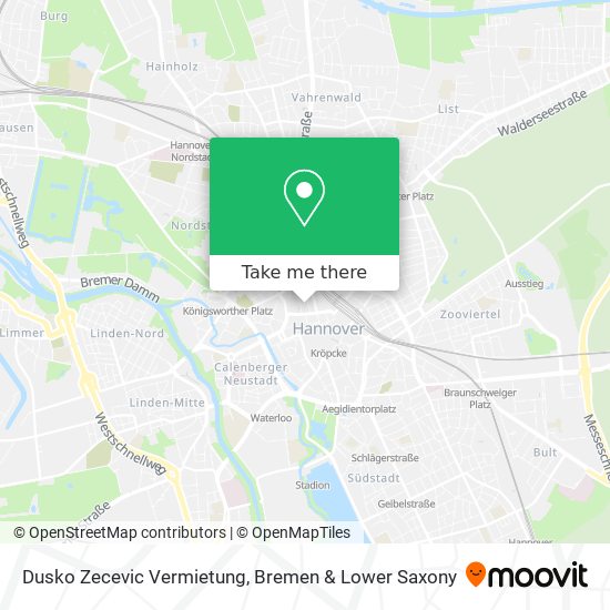 Dusko Zecevic Vermietung map