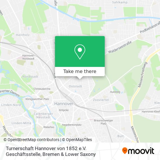 Turnerschaft Hannover von 1852 e.V. Geschäftsstelle map