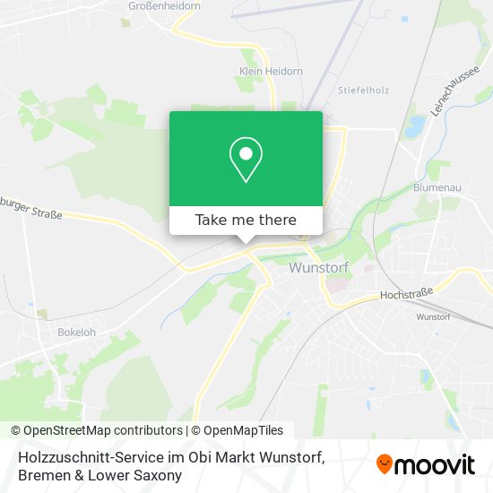 Holzzuschnitt-Service im Obi Markt Wunstorf map