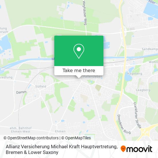 Allianz Versicherung Michael Kraft Hauptvertretung map