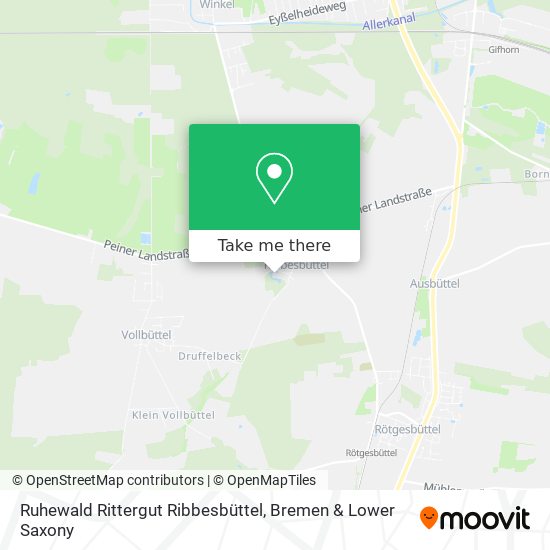 Ruhewald Rittergut Ribbesbüttel map