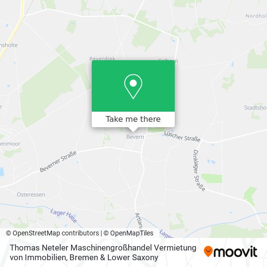 Thomas Neteler Maschinengroßhandel Vermietung von Immobilien map