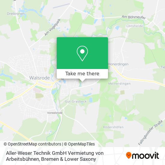 Aller-Weser Technik GmbH Vermietung von Arbeitsbühnen map