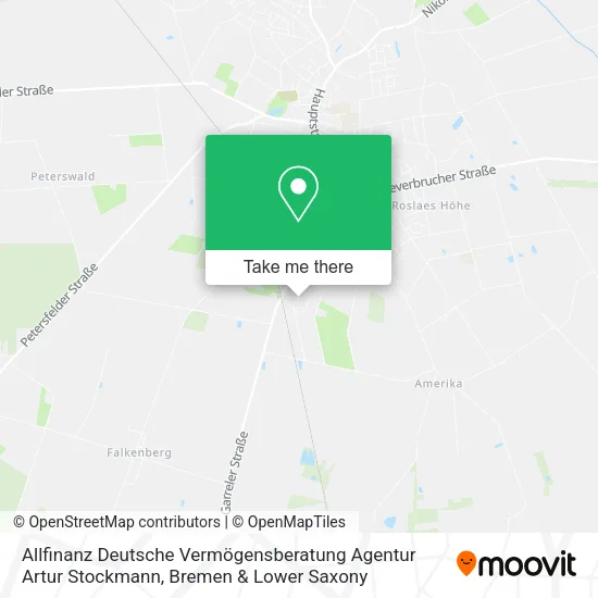 Карта Allfinanz Deutsche Vermögensberatung Agentur Artur Stockmann