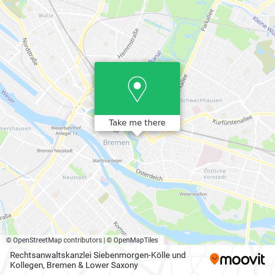 Rechtsanwaltskanzlei Siebenmorgen-Kölle und Kollegen map