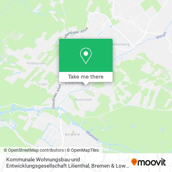 Kommunale Wohnungsbau-und Entwicklungsgesellschaft Lilienthal map