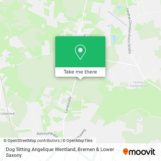 Dog Sitting Angelique Wentland map