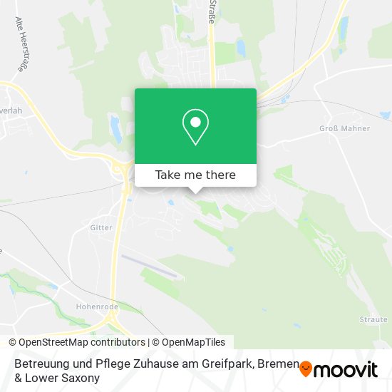 Betreuung und Pflege Zuhause am Greifpark map