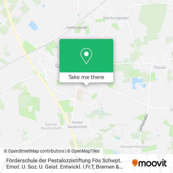 Förderschule der Pestalozzistiftung Fös Schwpt. Emot. U. Soz. U. Geist. Entwickl. I.Fr.T map