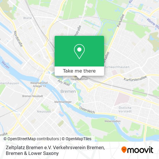 Карта Zeltplatz Bremen e.V. Verkehrsverein Bremen