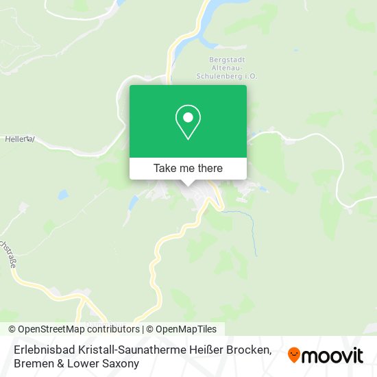 Erlebnisbad Kristall-Saunatherme Heißer Brocken map