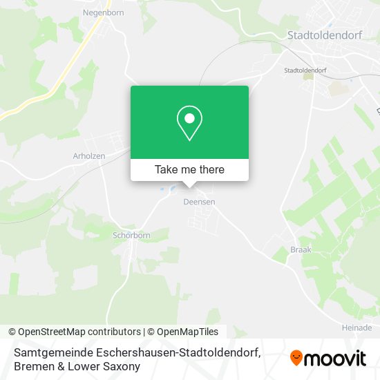 Карта Samtgemeinde Eschershausen-Stadtoldendorf