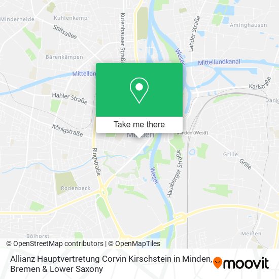 Allianz Hauptvertretung Corvin Kirschstein in Minden map