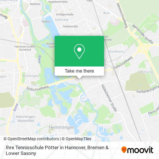 Ihre Tennisschule Pötter in Hannover map