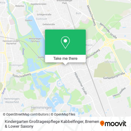 Карта Kindergarten Großtagespflege Kabbelfinger