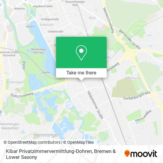 Kibar Privatzimmervermittlung-Dohren map