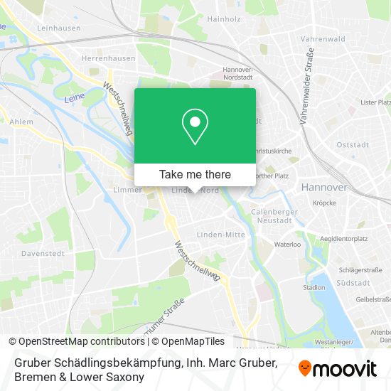 Карта Gruber Schädlingsbekämpfung, Inh. Marc Gruber