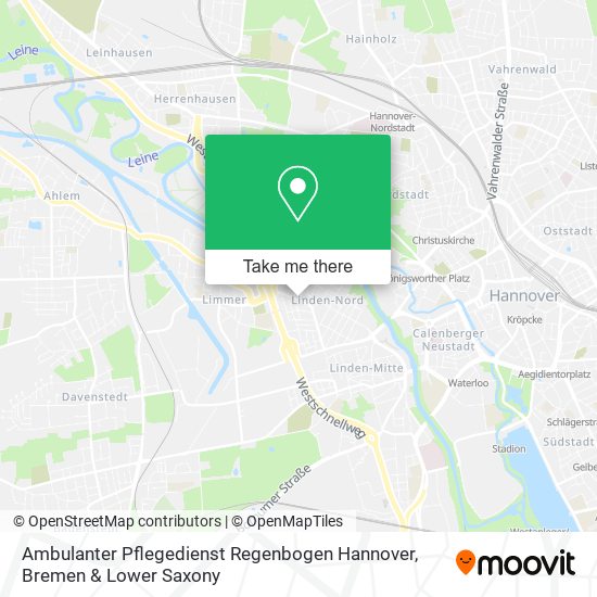 Карта Ambulanter Pflegedienst Regenbogen Hannover