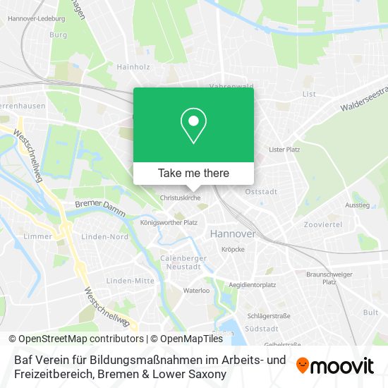 Baf Verein für Bildungsmaßnahmen im Arbeits- und Freizeitbereich map