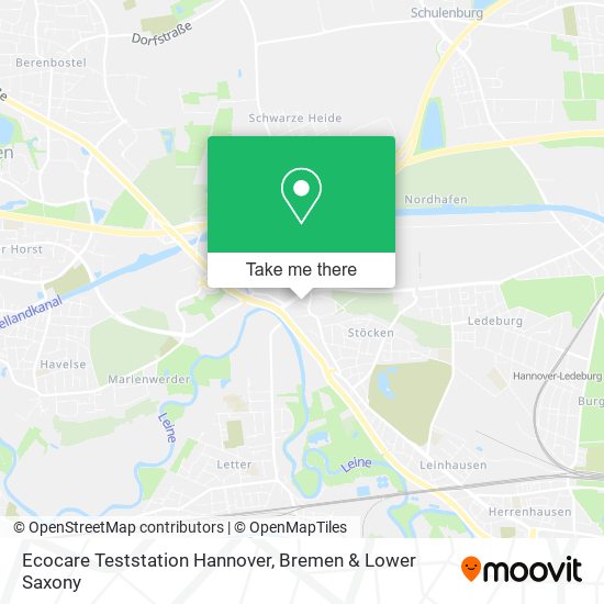 Ecocare Teststation Hannover map