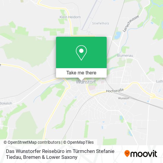 Карта Das Wunstorfer Reisebüro im Türmchen Stefanie Tiedau