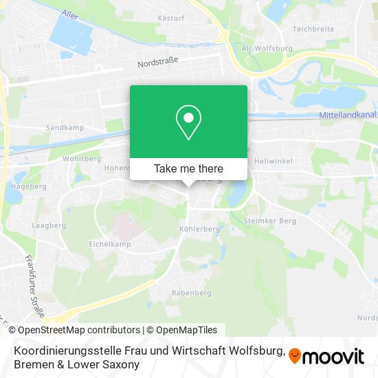 Карта Koordinierungsstelle Frau und Wirtschaft Wolfsburg