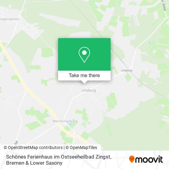 Schönes Ferienhaus im Ostseeheilbad Zingst map