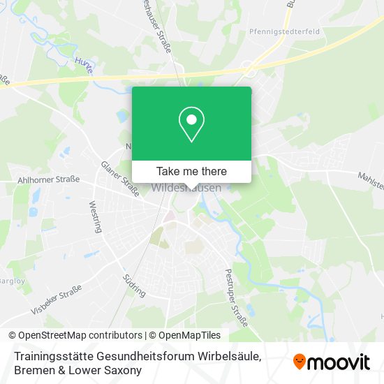 Trainingsstätte Gesundheitsforum Wirbelsäule map