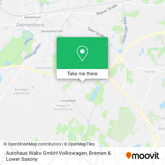 Autohaus Wako GmbH Volkswagen map