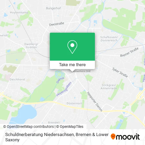 Карта Schuldnerberatung Niedersachsen