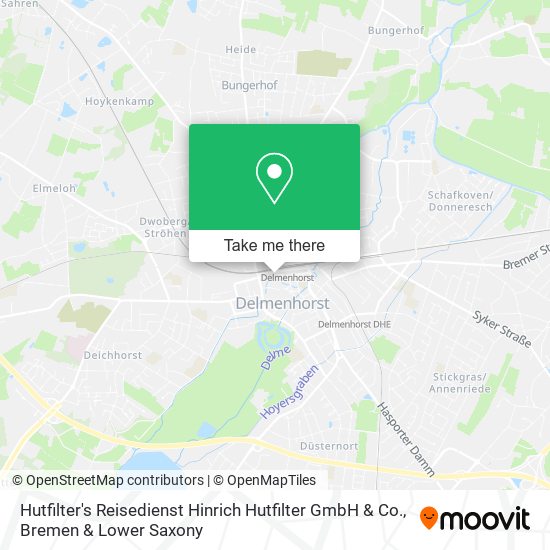 Hutfilter's Reisedienst Hinrich Hutfilter GmbH & Co. map