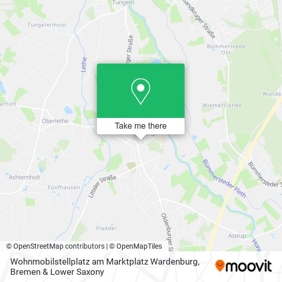 Wohnmobilstellplatz am Marktplatz Wardenburg map