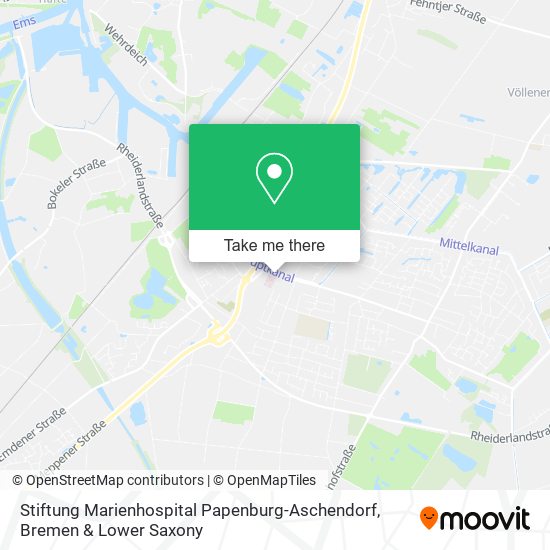 Карта Stiftung Marienhospital Papenburg-Aschendorf