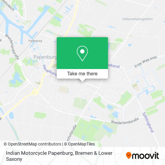 Карта Indian Motorcycle Papenburg