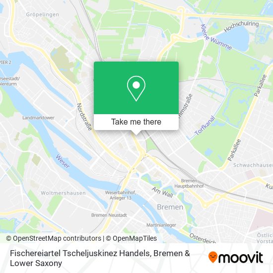 Fischereiartel Tscheljuskinez Handels map