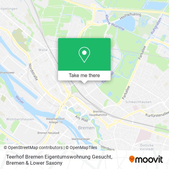 Карта Teerhof Bremen Eigentumswohnung Gesucht