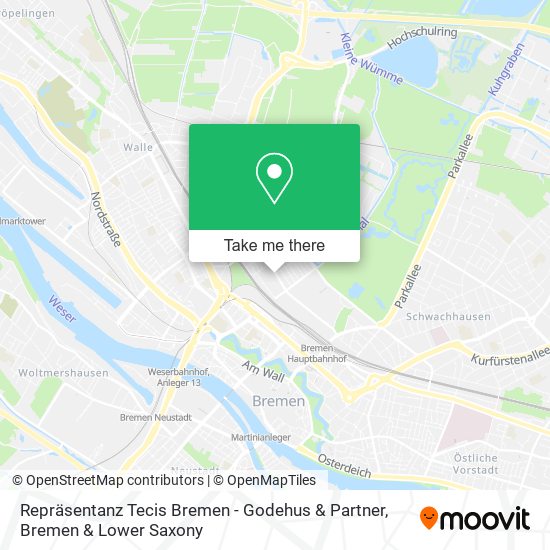 Repräsentanz Tecis Bremen - Godehus & Partner map