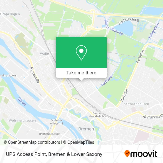 UPS Access Point map
