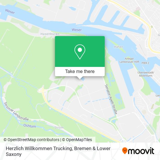 Herzlich Willkommen Trucking map