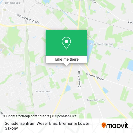 Schadenzentrum Weser Ems map