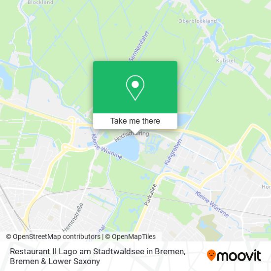 Карта Restaurant Il Lago am Stadtwaldsee in Bremen