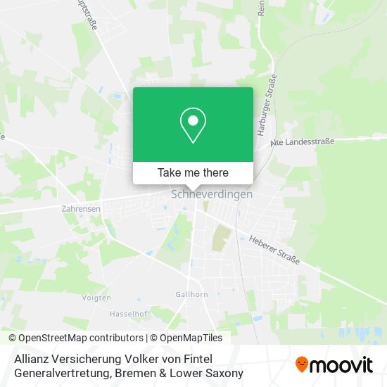 Allianz Versicherung Volker von Fintel Generalvertretung map