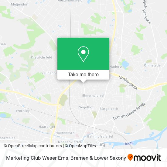 Marketing Club Weser Ems map