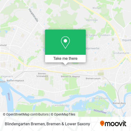 Blindengarten Bremen map
