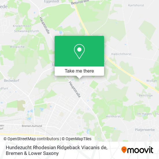 Hundezucht Rhodesian Ridgeback Viacanis de map