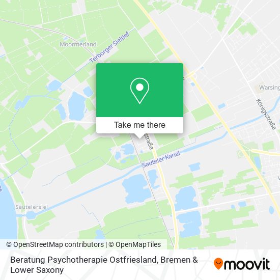 Beratung Psychotherapie Ostfriesland map